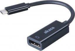 Adapter USB Akasa USB-C - DisplayPort Czarny  (AK-CBCA05-15BK)
