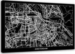  Feeby OBRAZ NA PŁÓTNIE Amsterdam Plan Miasta 100x70