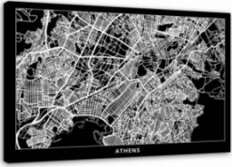  Feeby OBRAZ NA PŁÓTNIE Ateny Plan Miasta 100x70