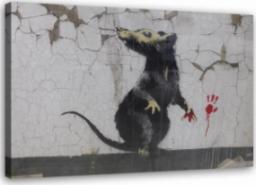  Feeby OBRAZ NA PŁÓTNIE Banksy Street Art Szczur 120x80