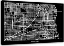  Feeby OBRAZ NA PŁÓTNIE Chicago Plan Miasta 90x60