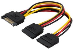 Savio SATA 15-pin - SATA 15-pin x2, 0.18m, Wielokolorowy (SAVIO AK-17)