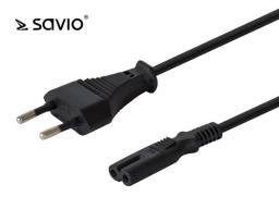 Kabel zasilający Savio SAVIO CL-100 Kabel zasilający płaski ósemka 2pin, 1,8m - SAVIO CL-100 - SAVIO CL-100