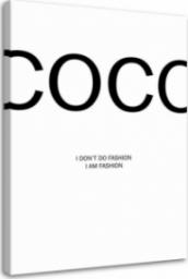  Feeby OBRAZ NA PŁÓTNIE Napis Coco Chanel Moda 70x100