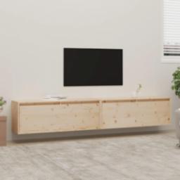 vidaXL vidaXL Szafki ścienne, 2 szt., 100x30x35 cm, lite drewno sosnowe