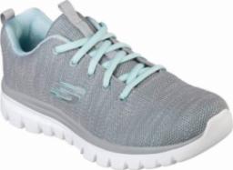Skechers Skechers damskie buty sportowe Graceful Twisted Fortune 12614 GYMN Gray/Mint 36