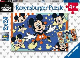  Ravensburger Puzzle dla dzieci 2x24 Myszka Miki