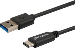 Kabel USB Savio USB-A - USB-C 1 m Czarny (SAVKABELCL-101)