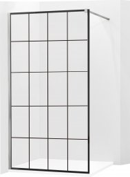  Mexen Mexen Kioto ścianka prysznicowa 70 x 200 cm, transparent/czarny wzór 8 mm, chrom - 800-070-101-01-77