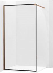  Mexen Mexen Kioto ścianka prysznicowa 50 x 200 cm, transparent/czarny wzór 8 mm, różowe złoto - 800-050-101-60-70