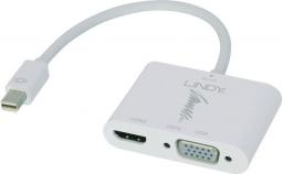 Adapter AV Lindy DisplayPort Mini - HDMI - D-Sub (VGA) biały (41070)