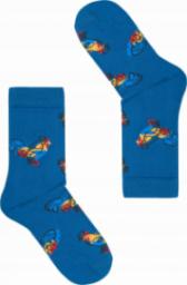  FAVES. Socks&Friends Śmieszne kolorowe skarpetki, KOGUTY dzieci 26-30
