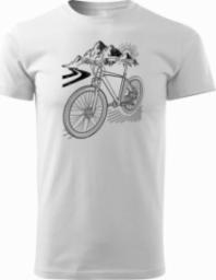  Topslang Koszulka rowerowa na rower z rowerem górskim MTB Góry Mountain Bike męska biała REGULAR L