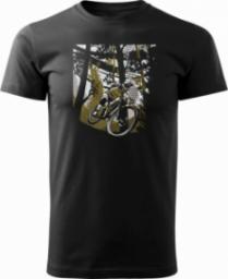  Topslang Koszulka rowerowa na rower z rowerem górskim MTB Góry Mountain Bike męska czarna REGULAR S