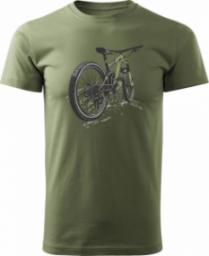  Topslang Koszulka rowerowa na rower z rowerem górskim MTB Góry Mountain Bike męska khaki REGULAR S
