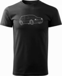 Topslang Koszulka VW Golf 4 z samochodem Golf 4 męska czarna REGULAR M