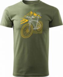  Topslang Koszulka rowerowa na rower z rowerem górskim MTB Góry Mountain Bike męska khaki REGULAR S