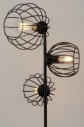 Lampa podłogowa Sigma Stojąca lampa loft Madam 32375 podłogowy druciak czarny do salonu