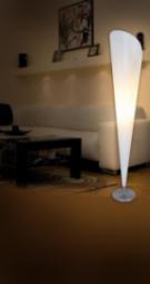 Lampa podłogowa Nave Polska Dekoracyjna lampa stojąca Tulip podłogowa do salonu stożek biały