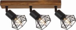 Lampa sufitowa Rabalux Czarne klatki druciane Zeus regulowany plafon natynkowy salonowy