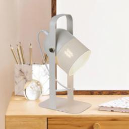 Lampa stołowa Rabalux Beżowa lampka stojąca Ronnie na biurko ruchoma ażur nowoczesna