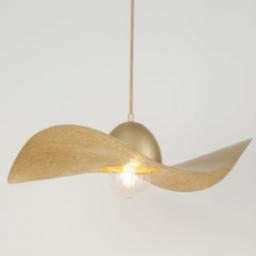 Lampa wisząca Sigma Zwis kapelusz do kuchni KAPELLO złota lampa wisząca nad łóżko