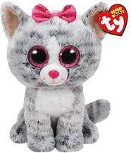  Meteor Maskotka Beanie Boos KIKI, szary kot 24 cm (8421370757)