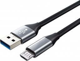 Kabel USB Montis USB-A - microUSB 2 m Czarny (MT049)