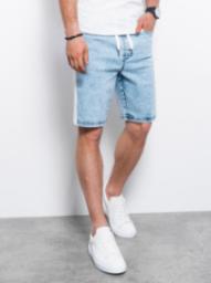  Ombre Krótkie spodenki męskie jeansowe - jasny jeans W363 L