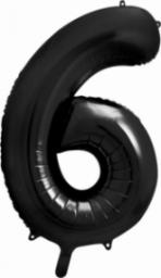 Party Deco Balon cyfra 6 czarna, 86 cm one size
