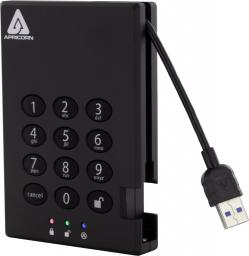 Dysk zewnętrzny HDD Apricorn Aegis Padlock 3.0 500GB Czarny (A25-3PL256-500)
