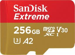 Karta SanDisk Extreme MicroSDXC 256 GB Class 10 UHS-I/U3 A2 V30 (SDSQXAV-256G-GN6MA)