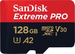 Karta SanDisk Extreme PRO MicroSDXC 128 GB Class 10 UHS-I/U3 A2 V30 (SDSQXCD-128G-GN6MA)