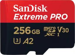 Karta SanDisk Extreme PRO MicroSDXC 256 GB Class 10 UHS-I/U3 A2 V30 (SDSQXCD-256G-GN6MA)