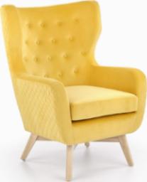  Halmar WNĘTRZARSKIE MARVEL fotel wypoczynkowy żółty / naturalny