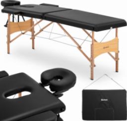  Physa Stół łóżko do masażu drewniane przenośne składane Toulouse Black do 227 kg czarne Stół łóżko do masażu drewniane przenośne składane Toulouse Black do 227 kg czarne