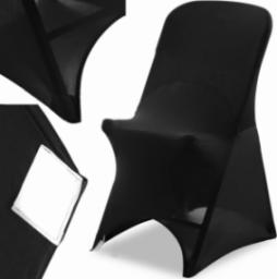  Royal Catering Pokrowiec elastyczny uniwersalny na krzesło czarny Pokrowiec elastyczny uniwersalny na krzesło czarny