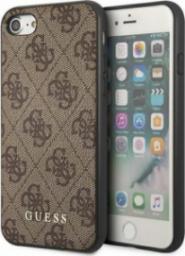  Guess Guess GUHCI8G4GFBR iPhone SE 2022 / 2020 / 7 / 8 brązowy/brown hard case 4G Metal Gold Logo