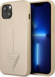  Guess Guess GUHCP13SPSATLE iPhone 13 mini 5,4" beżowy/beige hardcase SaffianoTriangle Logo