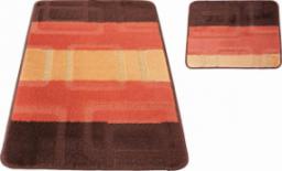 Profeos Brązowe nowoczesne dywaniki łazienkowe - Amris 3X
