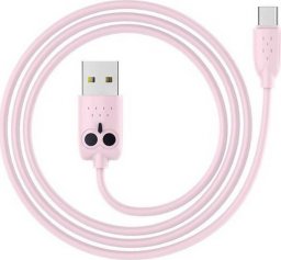 Kabel USB Hoco USB-A - USB-C 1 m Różowy (6957531093718)