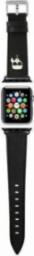 Karl Lagerfeld Karl Lagerfeld Pasek KLAWLOKHK Apple Watch 42/44/45mm czarny/black strap Saffiano Karl Heads