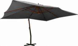  vidaXL vidaXL Wiszący parasol z drewnianym słupkiem, 400x300 cm, antracytowy