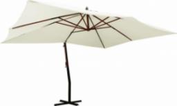  vidaXL vidaXL Wiszący parasol z drewnianym słupkiem, 400x300 cm, piaskowy