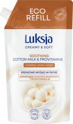 Sarantis Luksja Creamy & Soft Łagodzące Kremowe Mydło w płynie Mleczko Bawełniane i Prowitamina B5 500ml