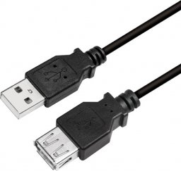 Kabel USB LogiLink USB-A - USB-A 5 m Czarny (CU0012B)