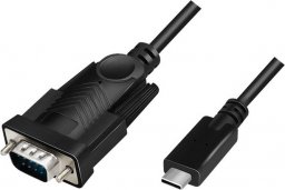 Kabel USB LogiLink USB-C - RS-232 1.2 m Czarny (AU0051A)