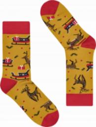  FAVES. Socks&Friends Świąteczne kolorowe skarpetki, RENIFERY 36-41