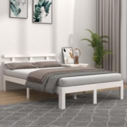  vidaXL vidaXL Rama łóżka, biała, lite drewno, 180x200 cm, Super King