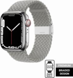  Crong Crong Wave Band - Pleciony pasek do Apple Watch 42/44/45 mm (jasny szary)